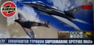 AIRFIX 1/72 50040 EUROFIGHTER TYPHOON   SUPERMARINE SPITFIRE Mk.IIa